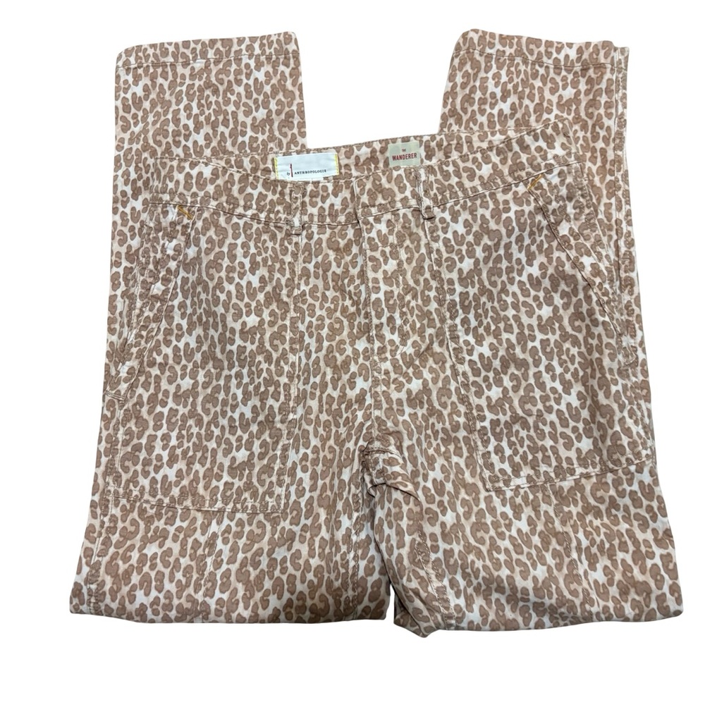 Anthropologie The Wanderer Tan Leopard Chino Pants